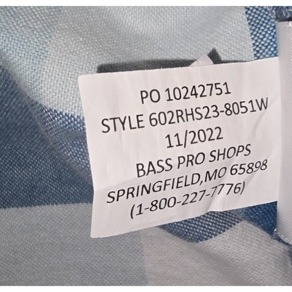 Red Head Blue Plaid Button Up Short Sleeve Shirt Outdoor Casual Spring Mens Sz L - Picture 7 of 10